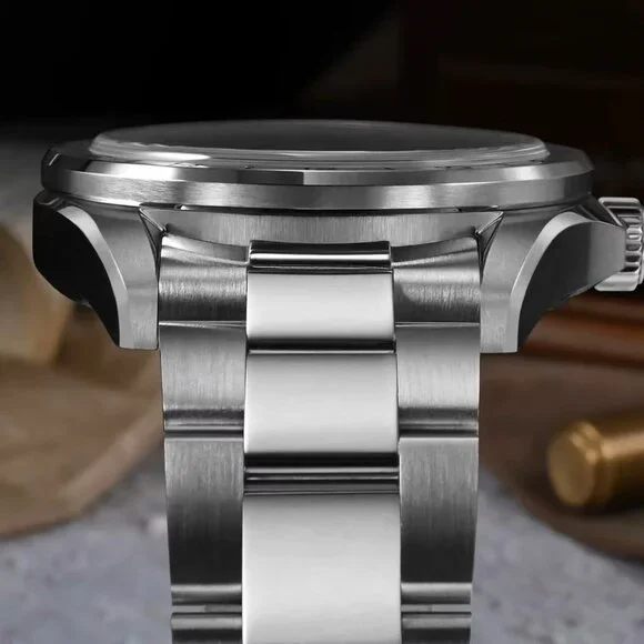 San Martin New 39mm Luxury Men’s Business Dress GMT Watch - Picture 3 of 9